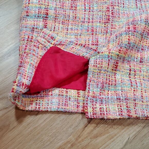 🔸️Merona Pink & Multicolored Twill Skirt w/Pockets Size 6 - Picture 8 of 10
